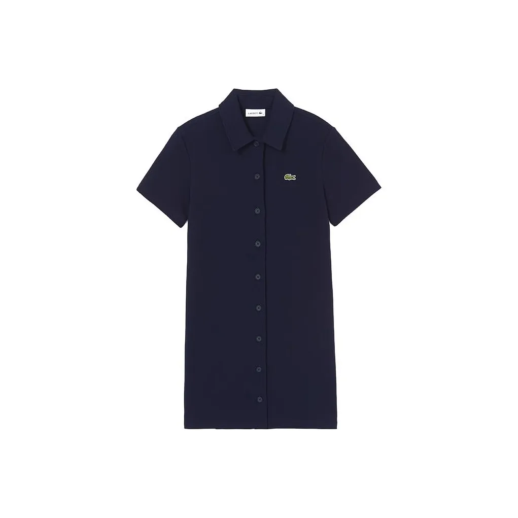 LACOSTE Short Sleeved Dresses Women's Navy Blue