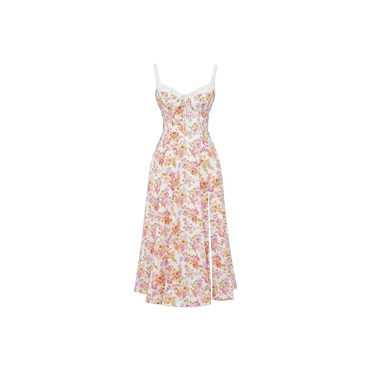 HOUSE OF CB SABRINA Slip Dress Women's IVORY PRINT/Ivory White Base With Print