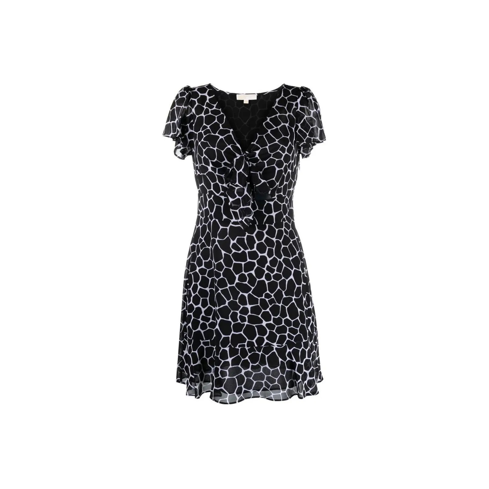 Michael Kors Черное Женское Короткое Платье с Рукавами