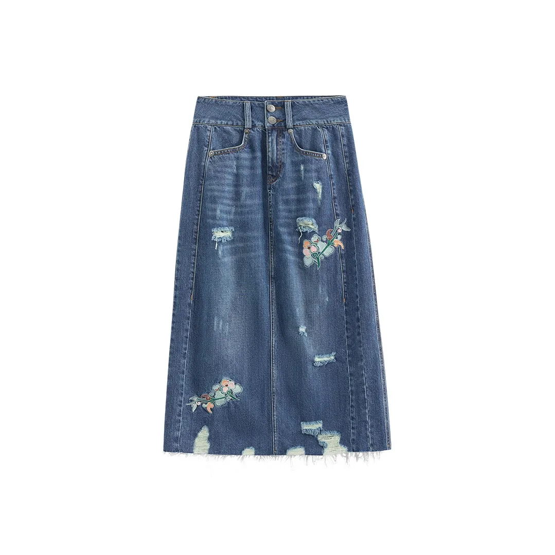 ONIARAI Denim Long Skirt Women's