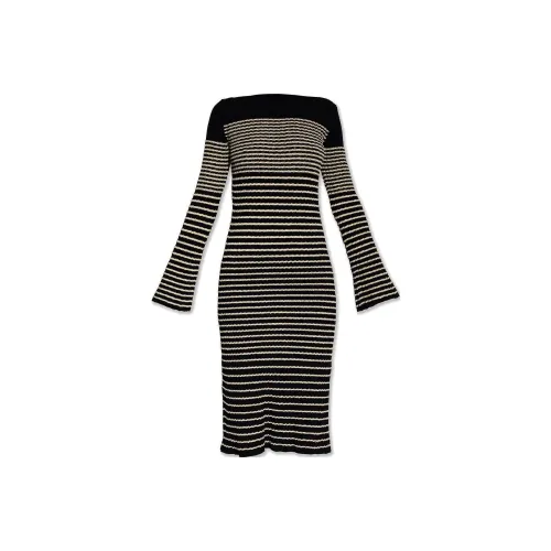 PROENZA SCHOULER Black Женские Длинные Платья с Рукавами
