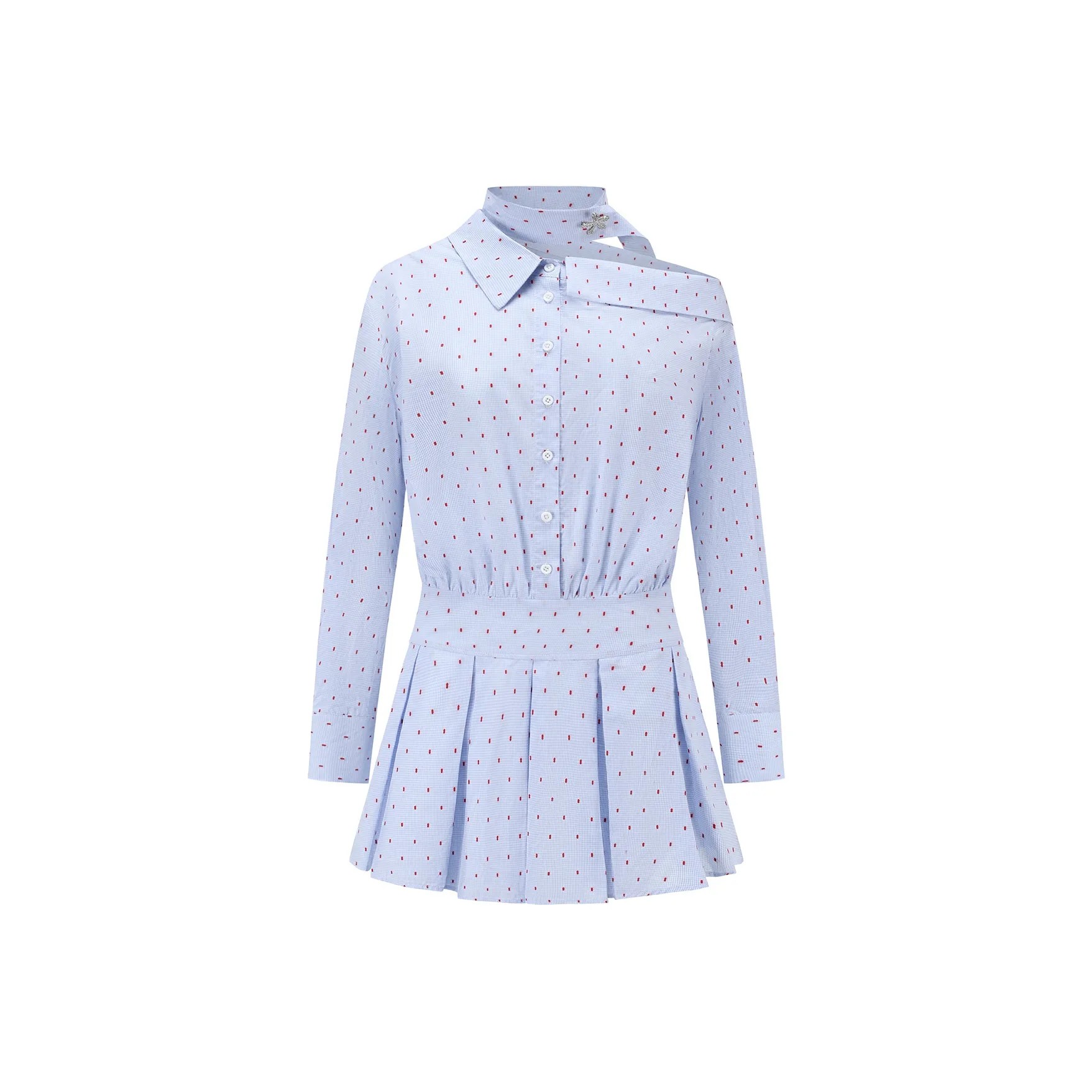 HTCU Long Sleeved Dress Women's Light Blue