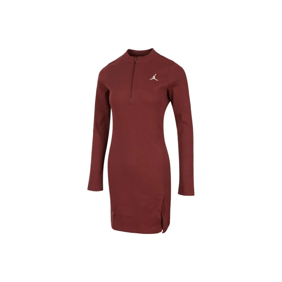 JORDAN Women's 1/2 Zip Long Sleeve Knit Dress