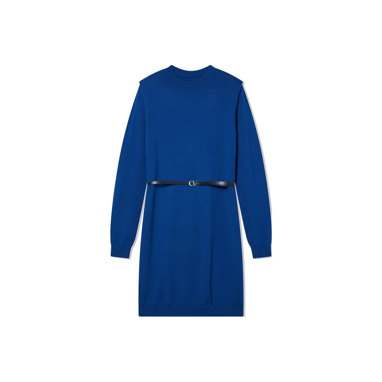 COVERINS Длинное платье с длинными рукавами женское ярко-синего цвета