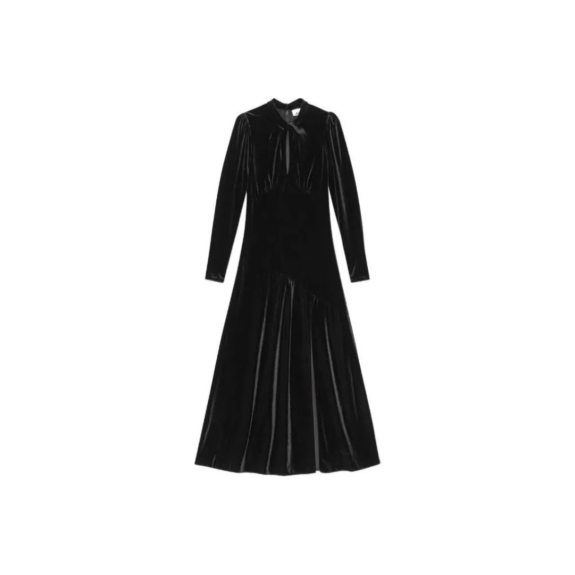GANNI Velvet Long Dress