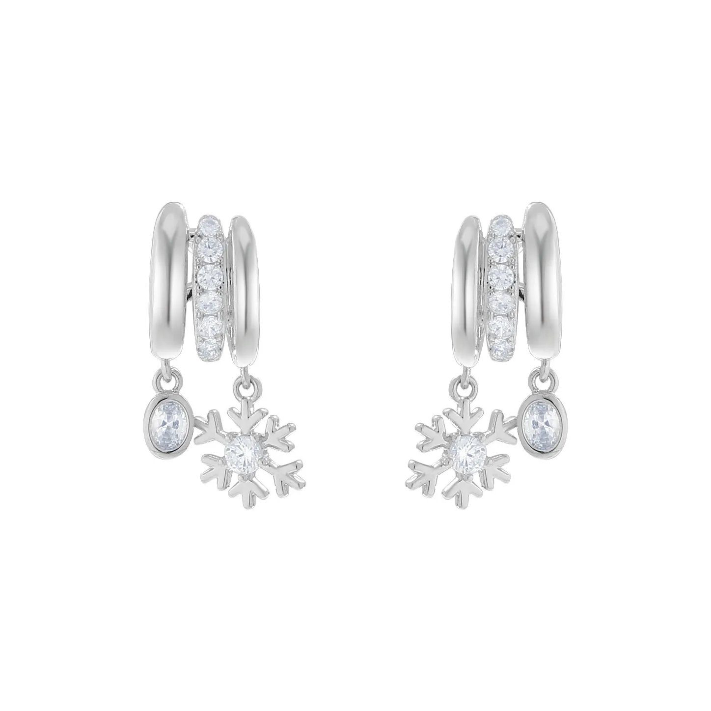 Серьги с камнями "Кончик пальца" медный циркон женские