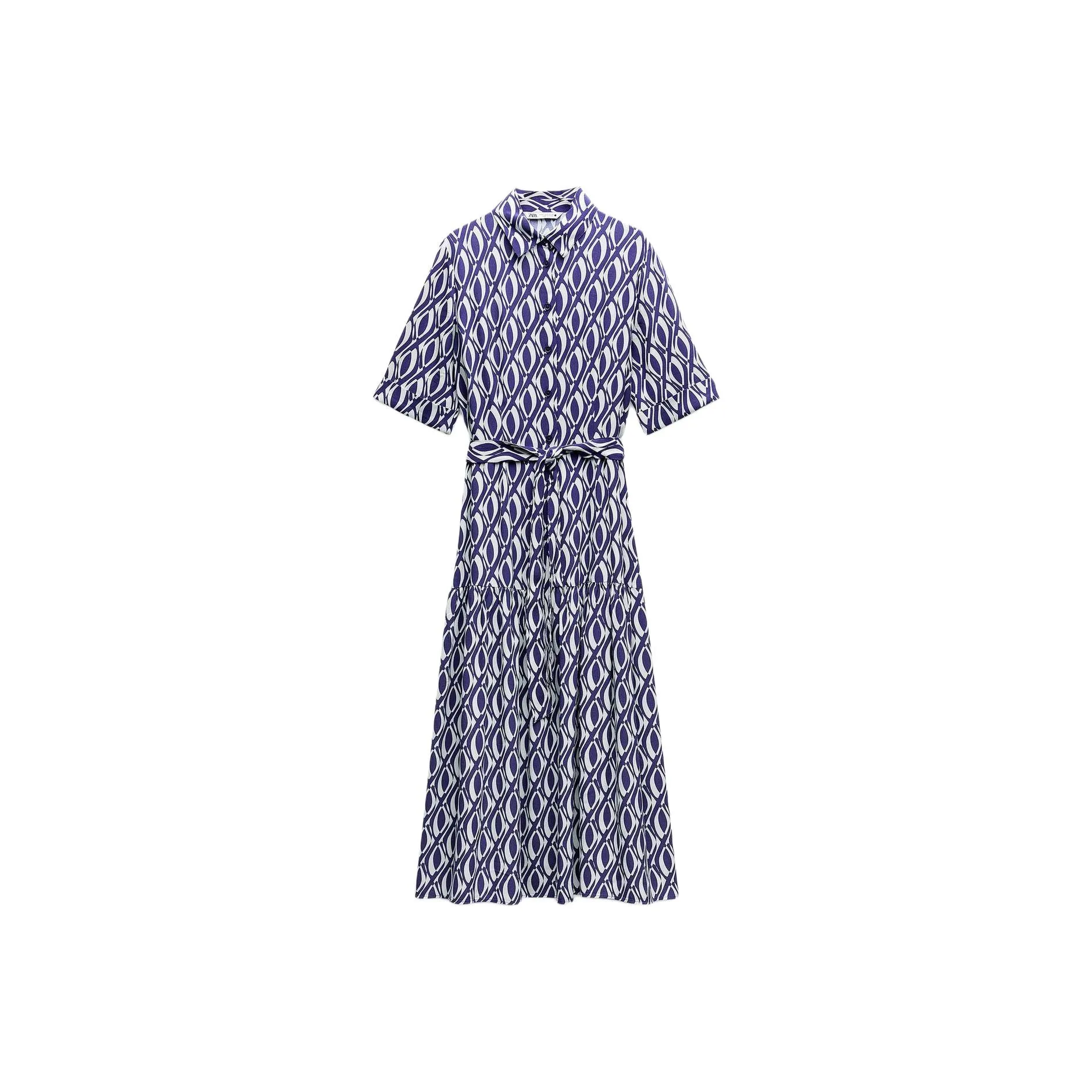 ZARA Short Sleeved Dresses Women's Blue