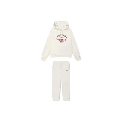 FILA Облачный белый + Паровой белый Женские Повседневные костюмы
