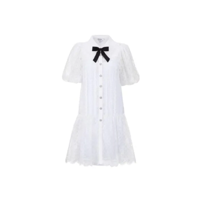 AIVEI Short-Sleeved Dresses Women's White