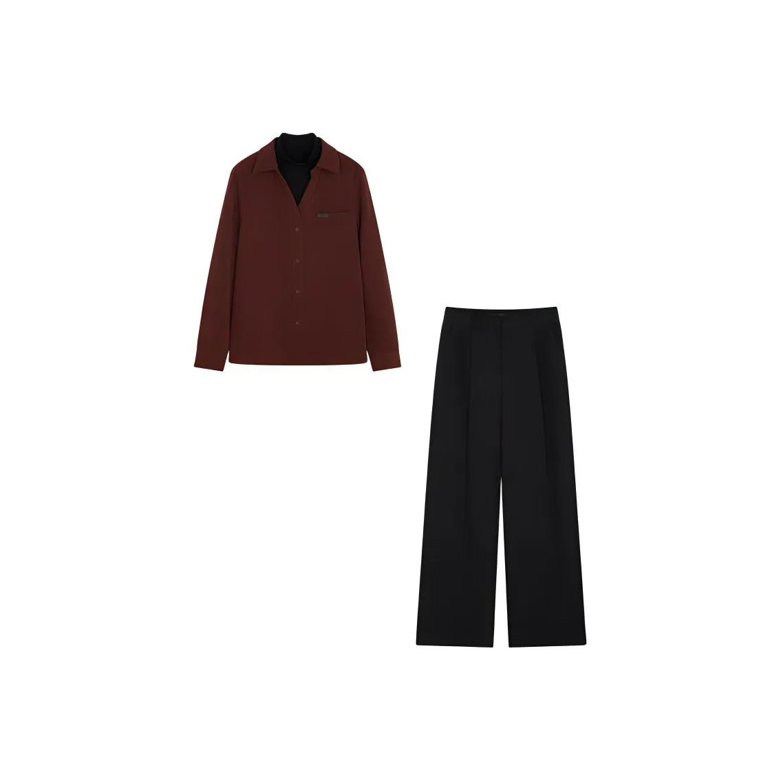 XWI Комплект Рубашка Matching Женская Красный и Черный