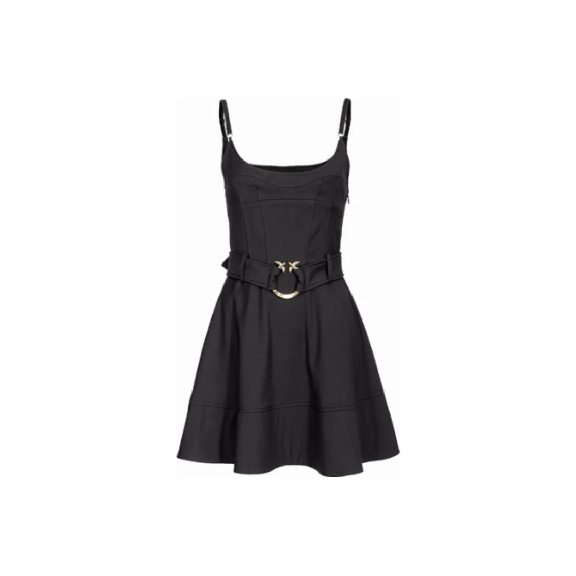 PINKO FW23 Sleeveless Dress Women's Black PINKO FW23 Без рукавов Платье Женское Черное