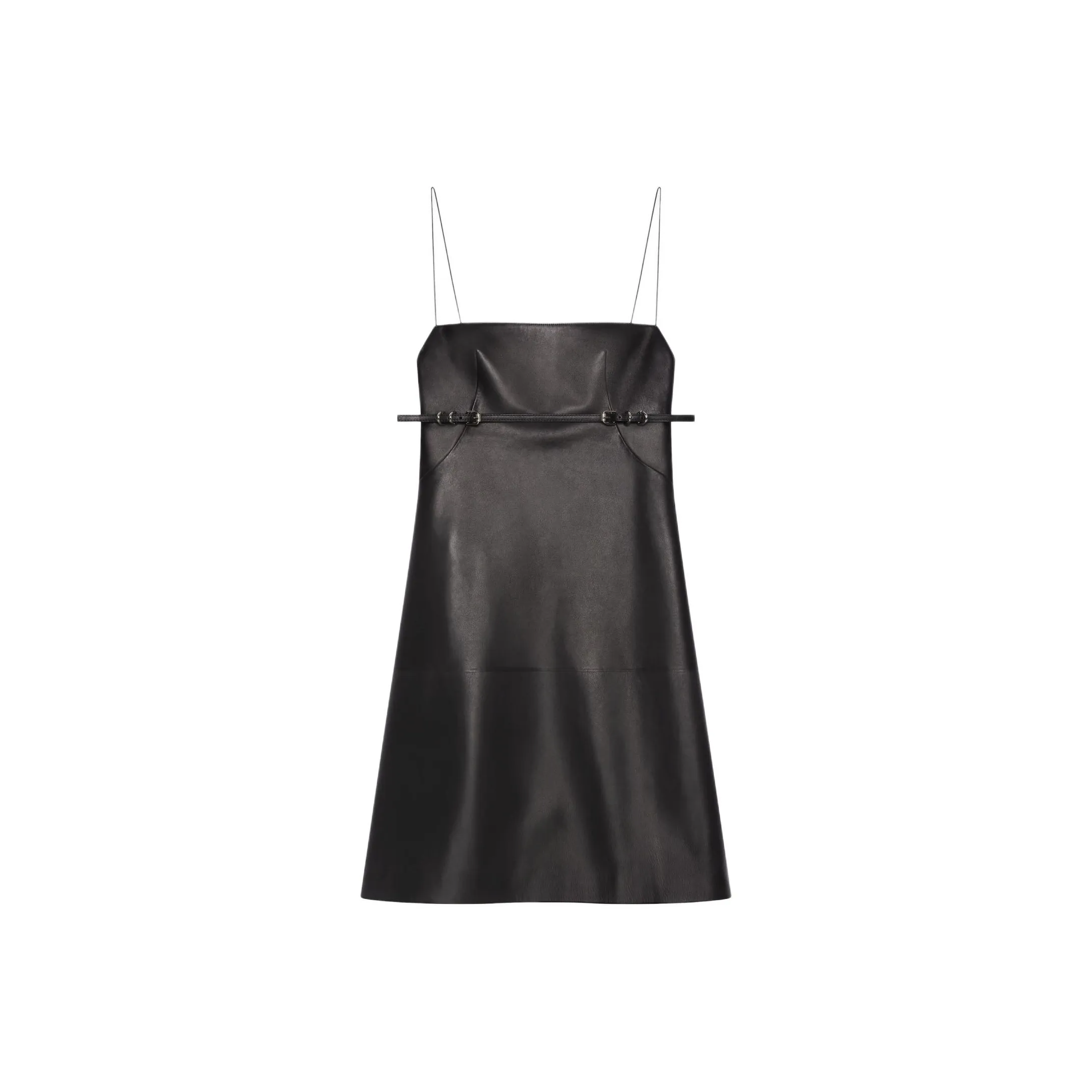 Givenchy Belted Leather Mini Dress