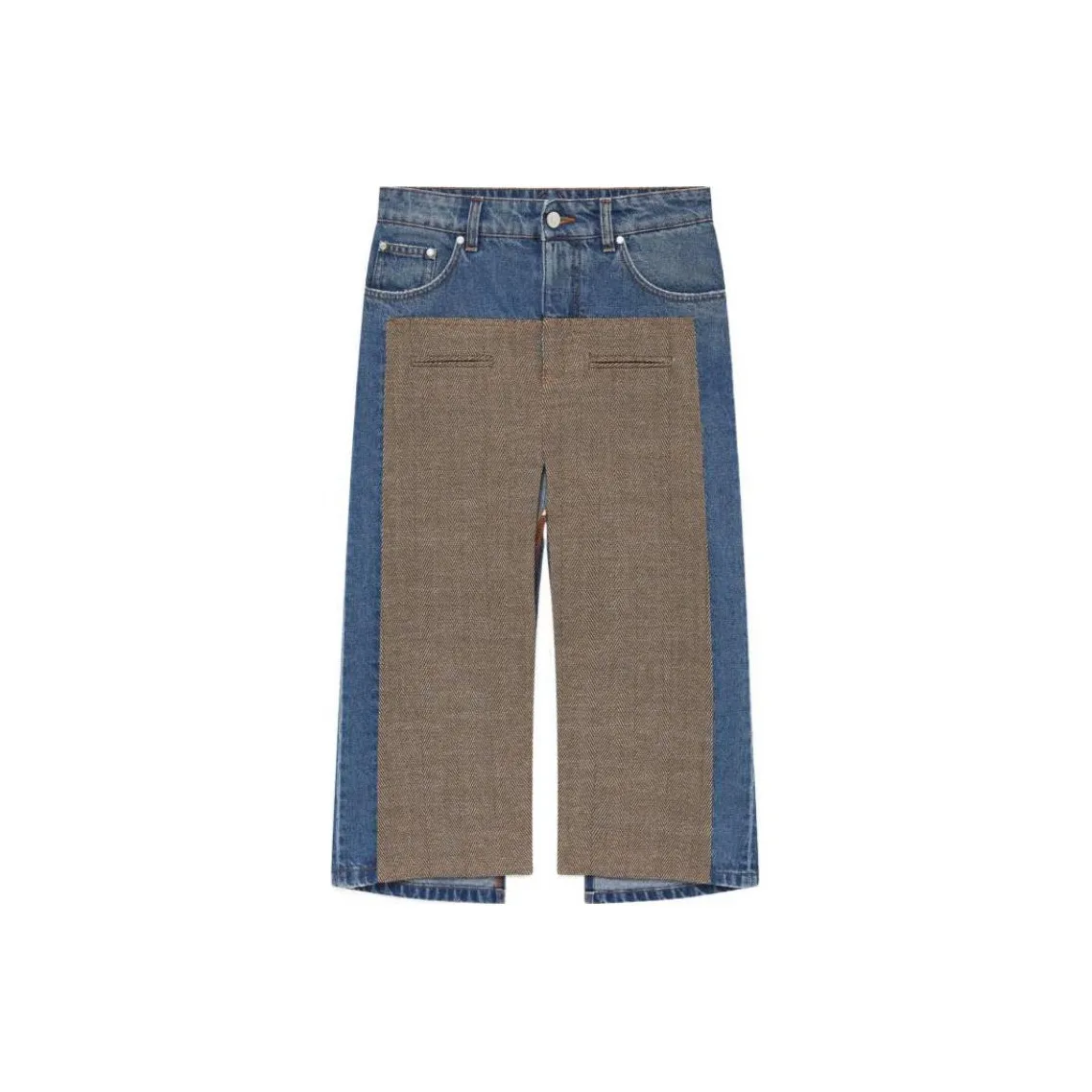 Stella McCartney Front Slit Midi Denim Skirt