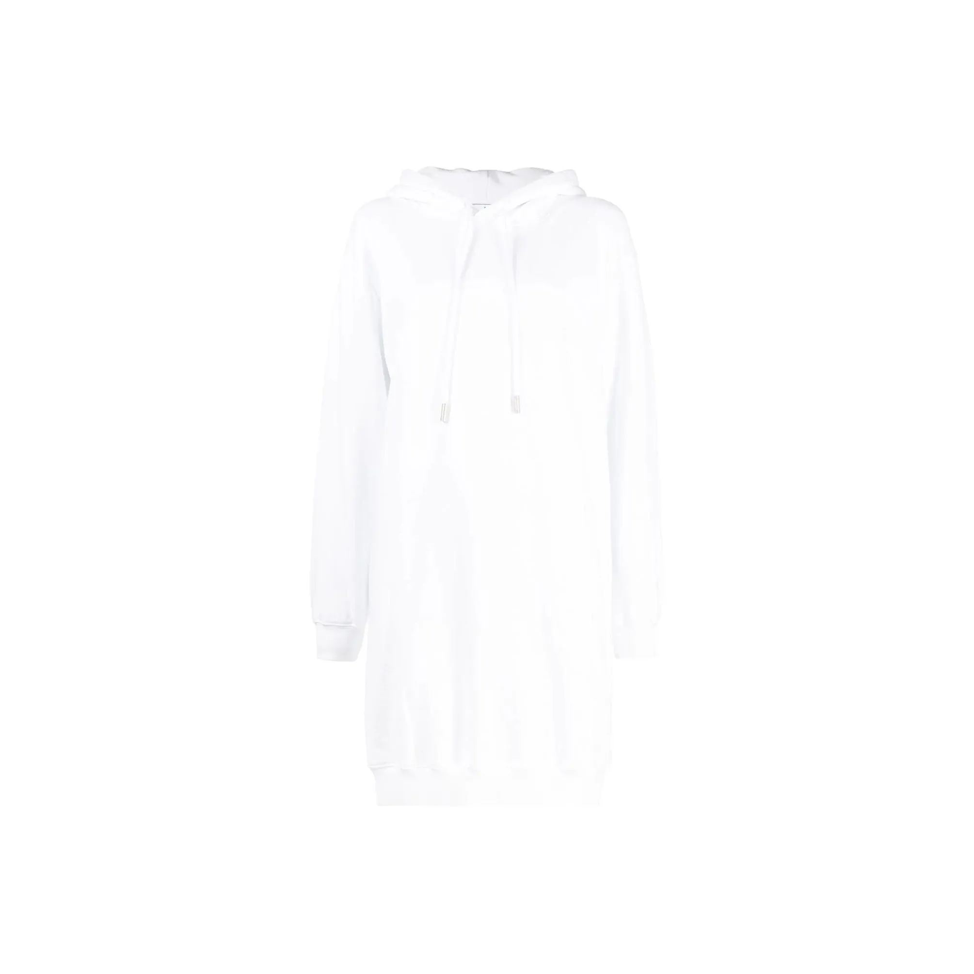 OFF-WHITE Logo Printed Drawstring Sweatshirt Dress