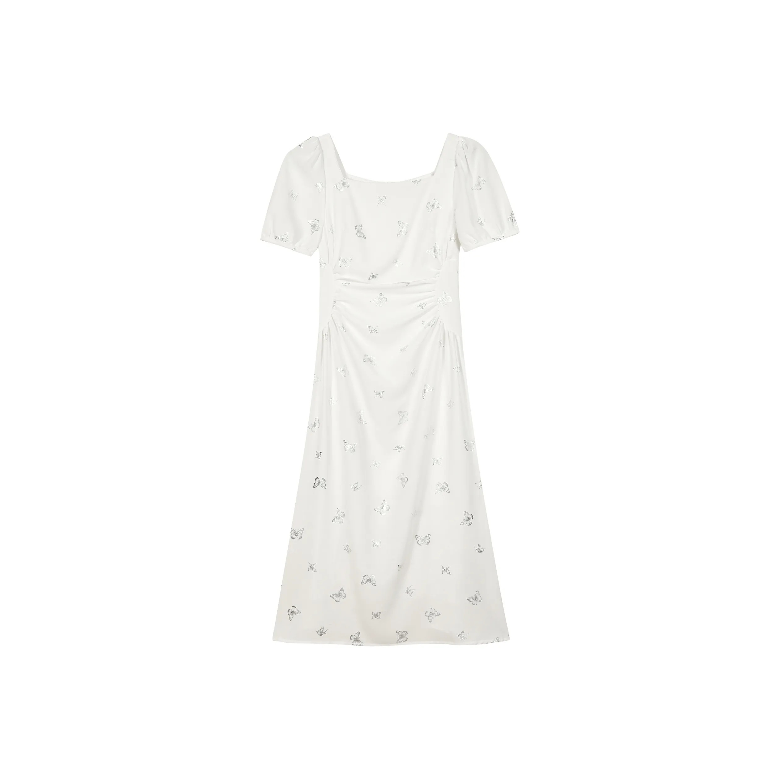 EIDOLON GRAIN Короткий рукав Платье Женское Белое