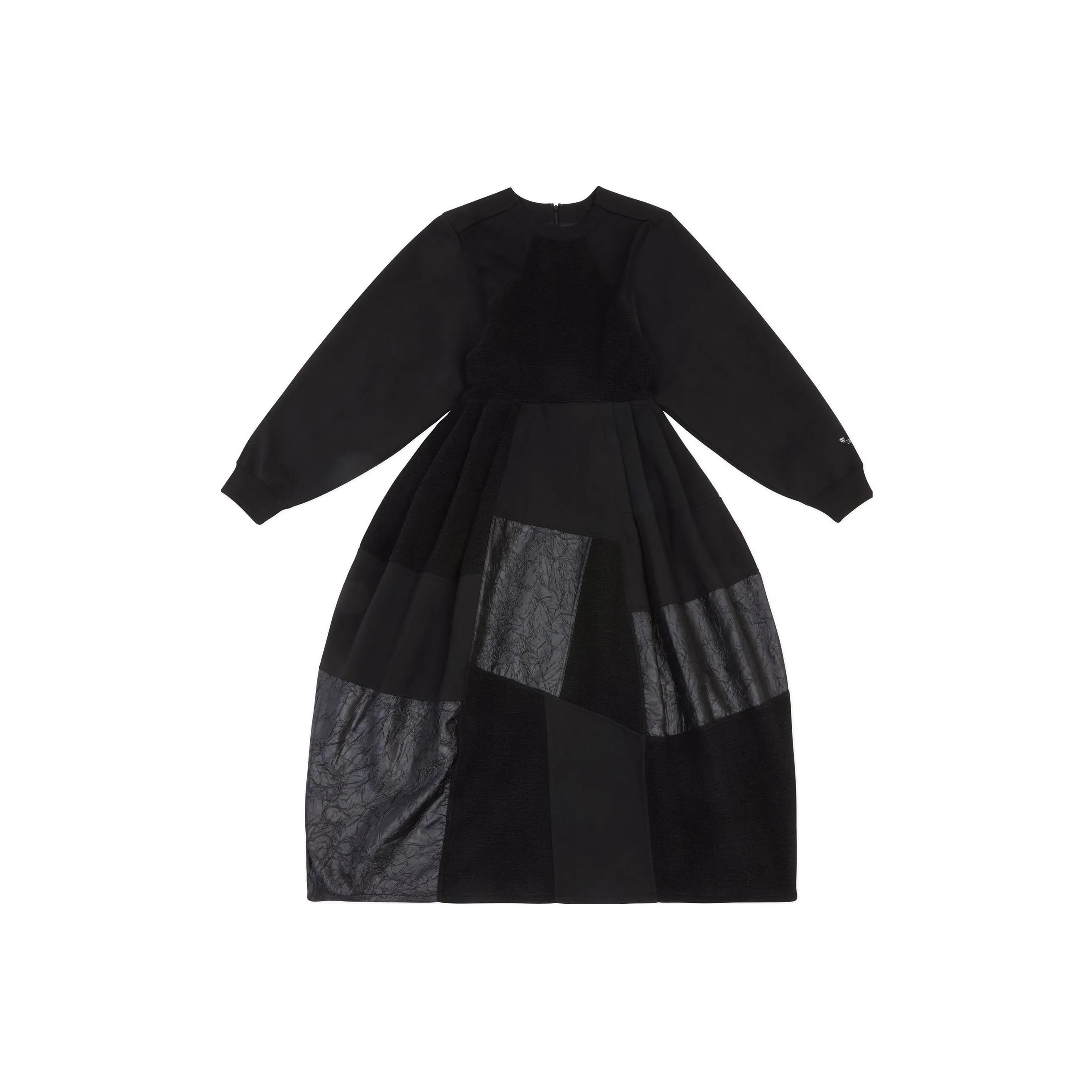 ADER ERROR FW23 Длинное платье с длинным рукавом женское черное