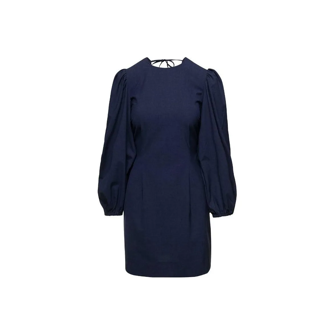 GANNI Drapey Melange Open Back Mini Dress
