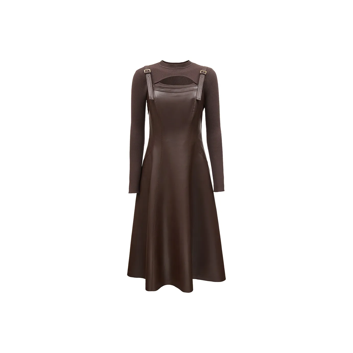 ONLY Long Sleeved Dresses Women's Dark Reddish Purple