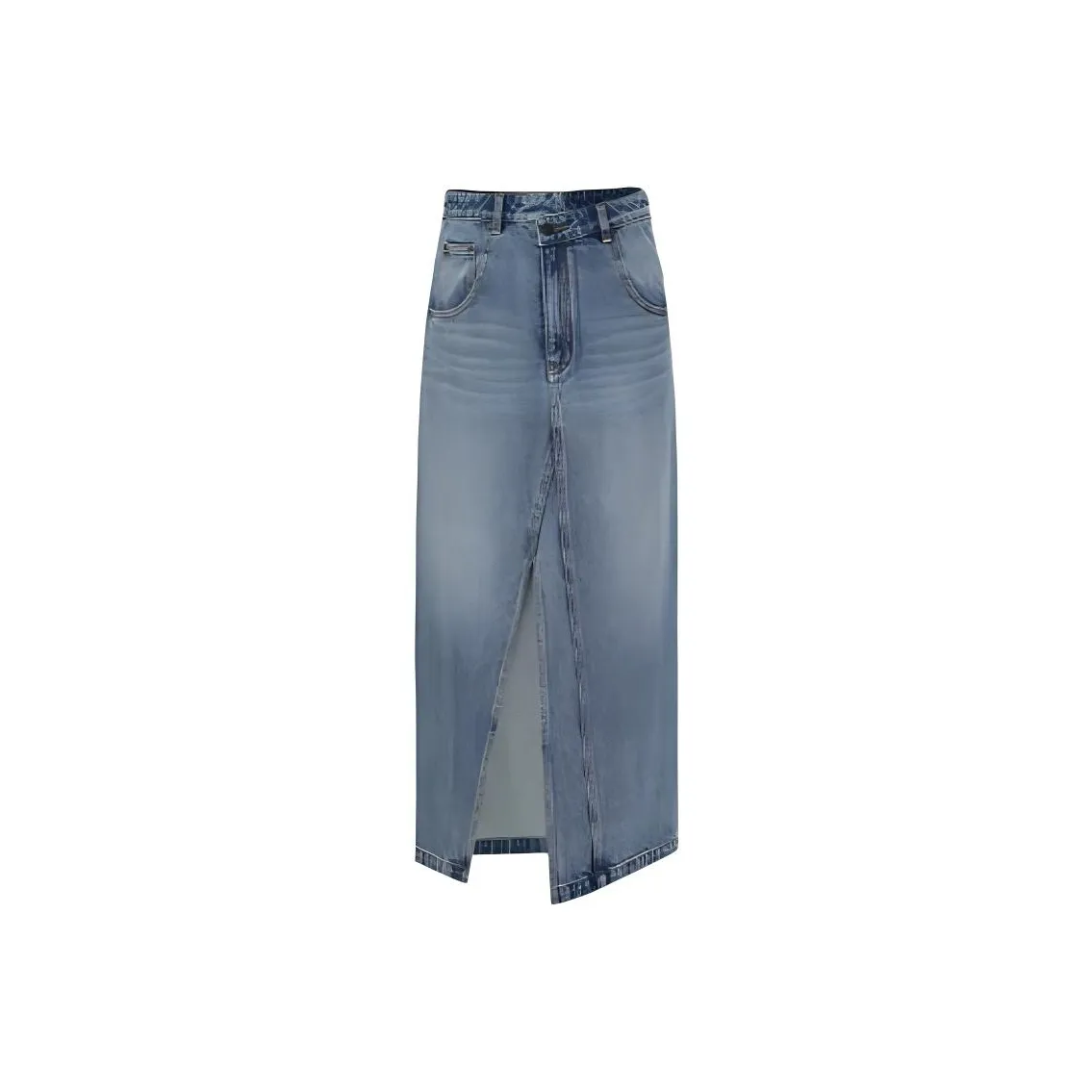 ZHIZHI Деним Длинная Юбка Женская Светлый Винтажный Синий