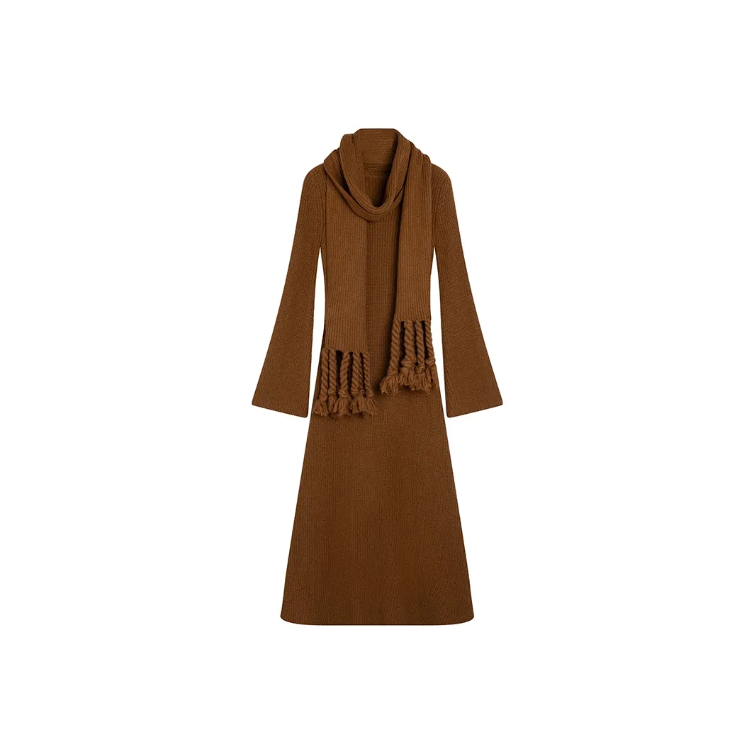 Ouyang Long Sleeved Dresses Women's Mustard Gold