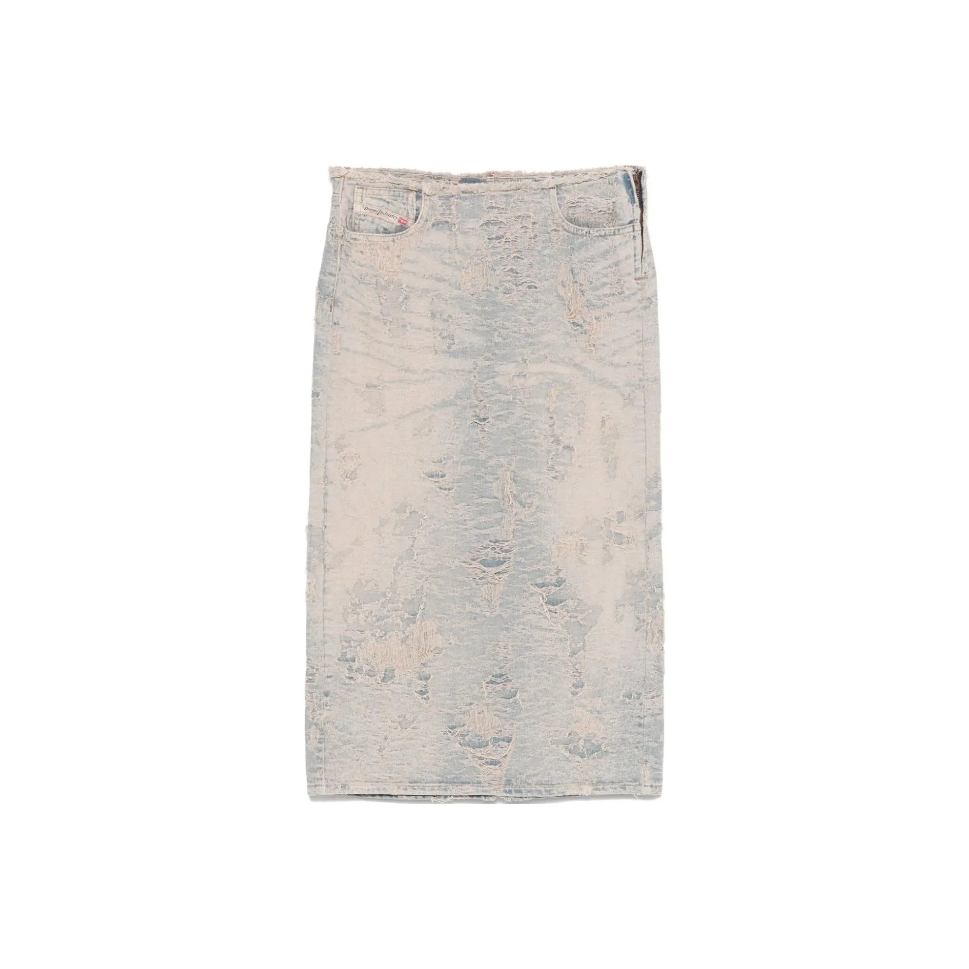 DIESEL Деним Длинный Юбка Женская Светло-Синий