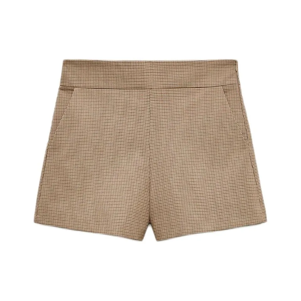 ZARA Повседневные шорты женские бежево-коричневые