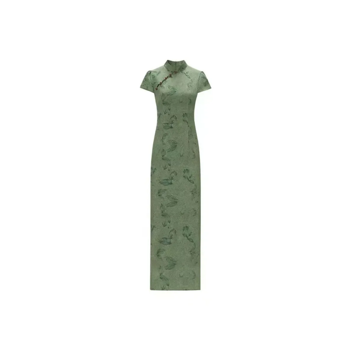 IQC Короткий рукав Платье Женское Зеленое