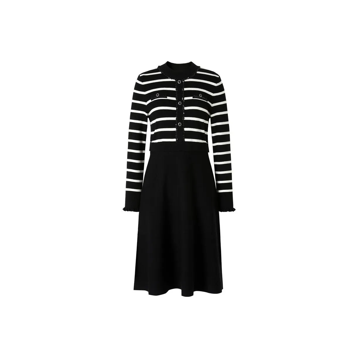 JZ. ANNAKRO Black Женские Длинные Рукава Платья