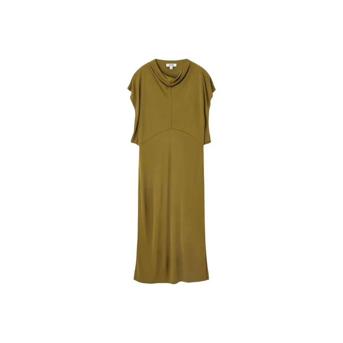 COS Short Sleeved Dresses Women's Khaki Green