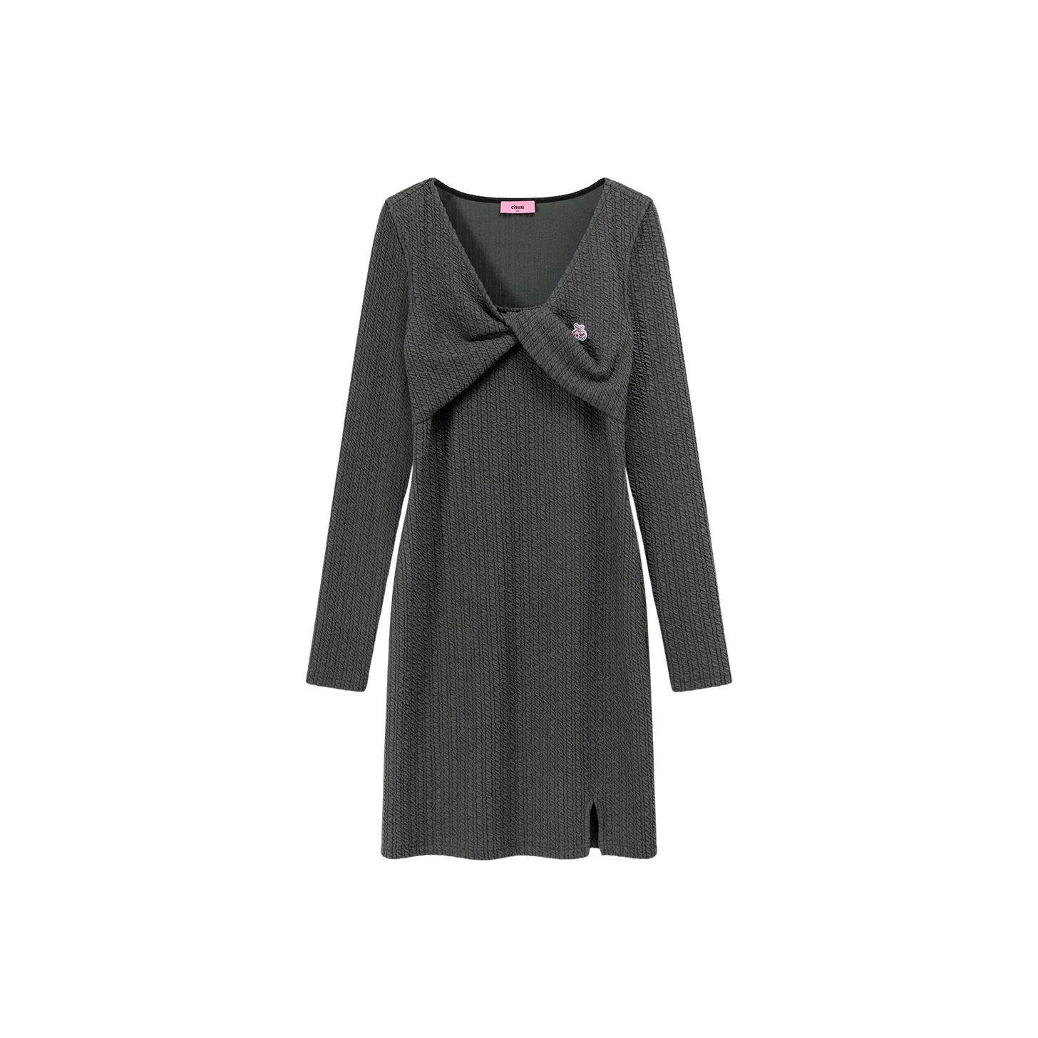 CHUU Длинное платье с длинными рукавами женское