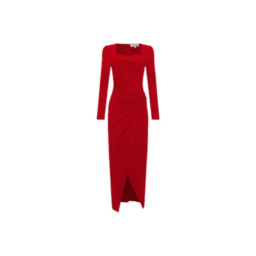 Diane von Furstenberg Red Женские Длинные Рукава Платья