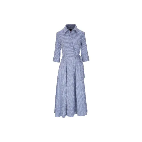 Talbot Runhof Blue Женские Длинные Рукава Платья