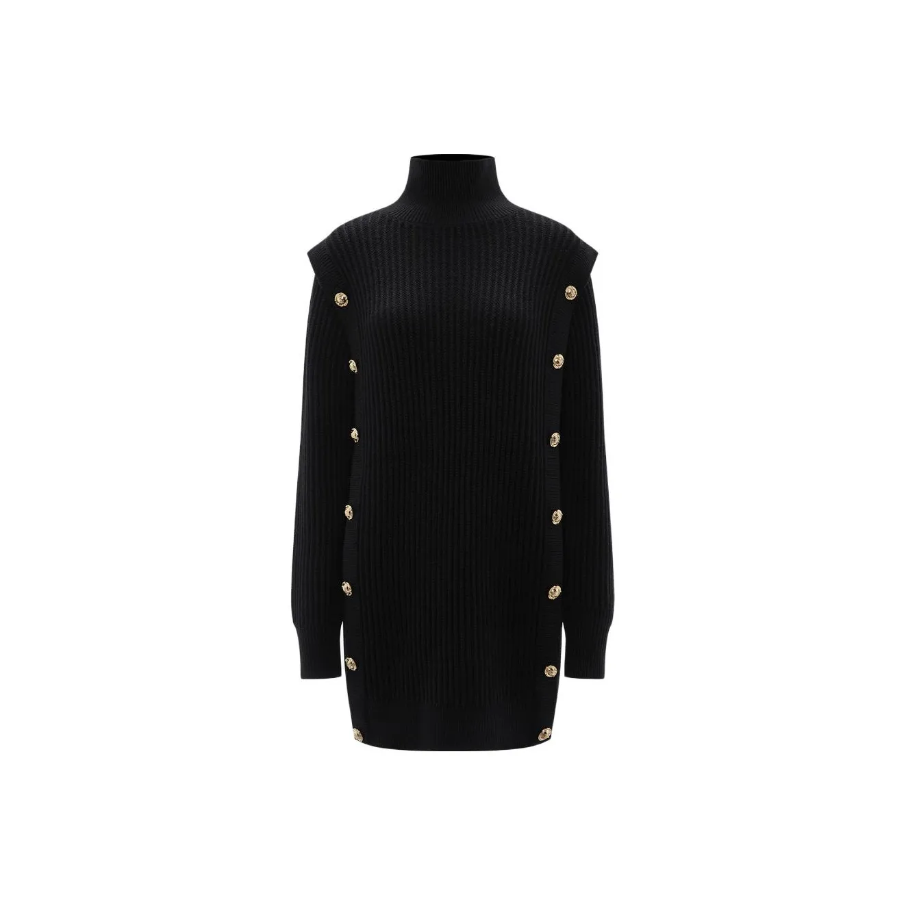 KARL LAGERFELD Длинное платье с длинными рукавами женское черное