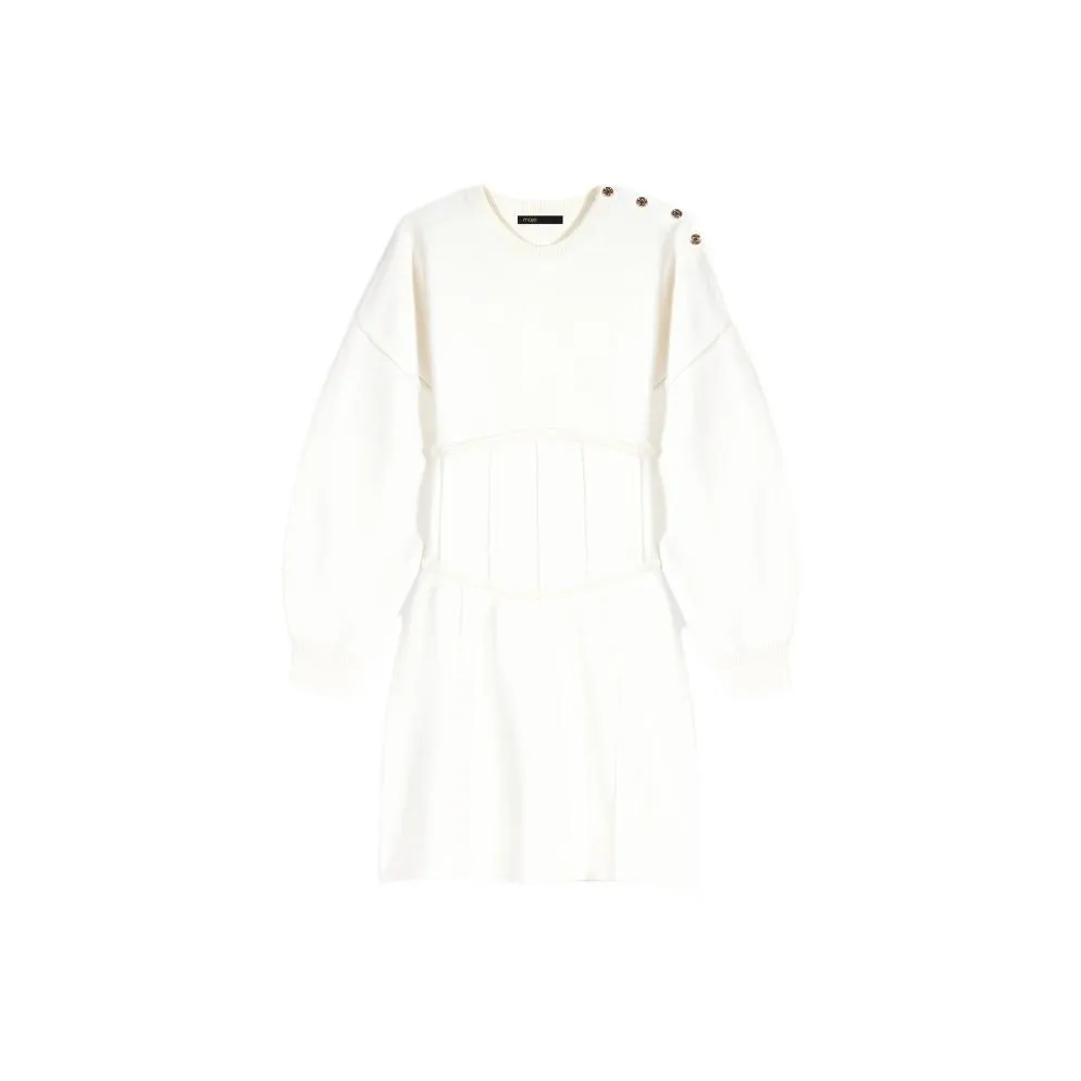 Maje Corseted Sweatshirt Dress