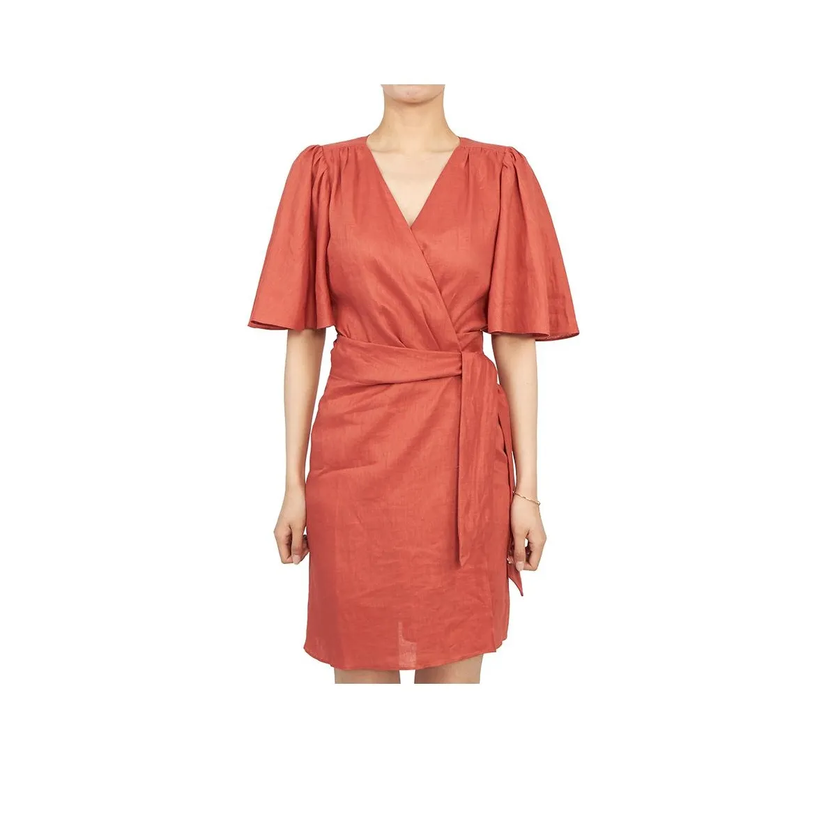 Vanessa Bruno Short-Sleeved Dresses Women's Coral