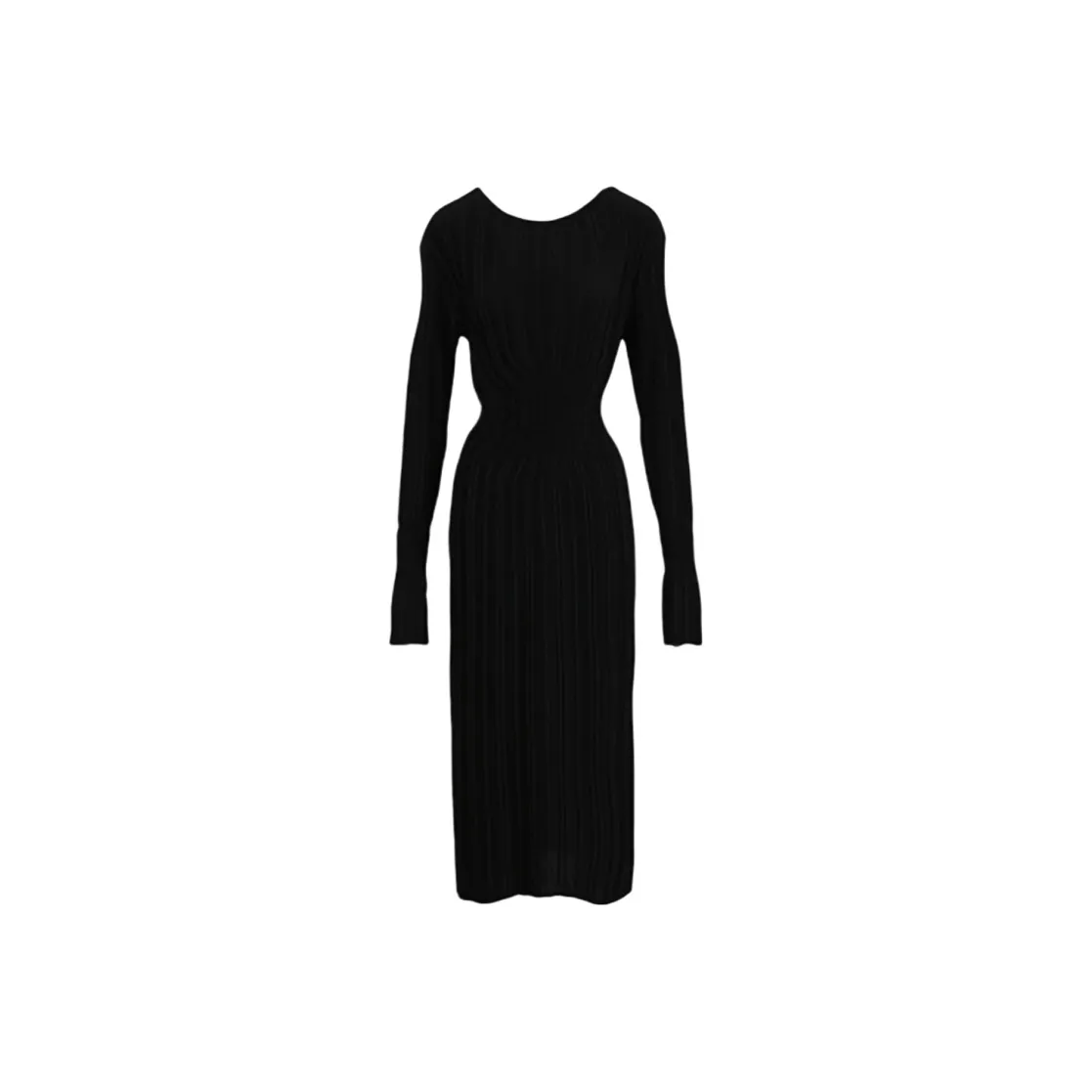 Yvetteclassic Длинное платье с длинными рукавами женское черное