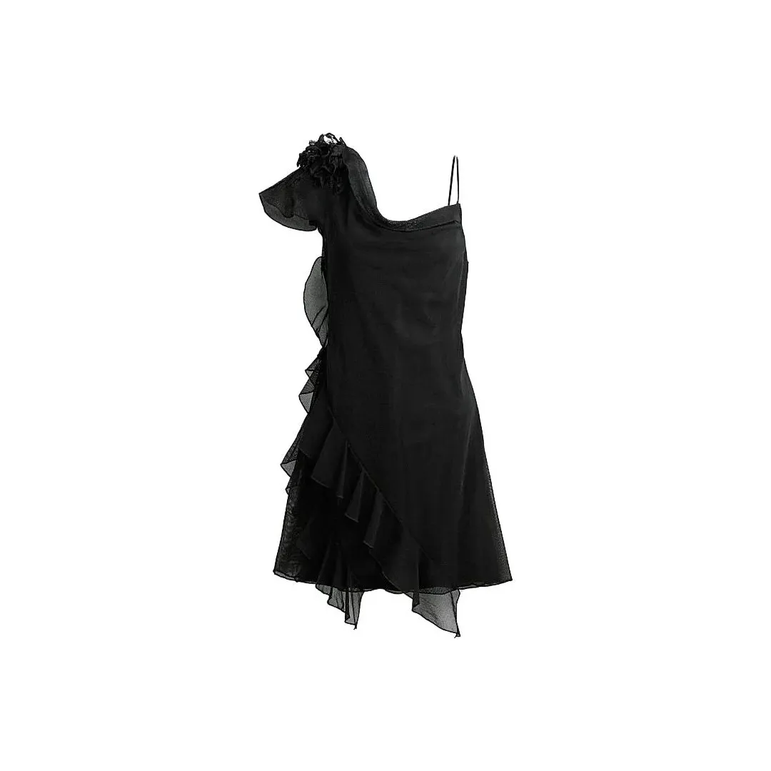 COACH FW23 Короткий рукав Платье Женское Черное