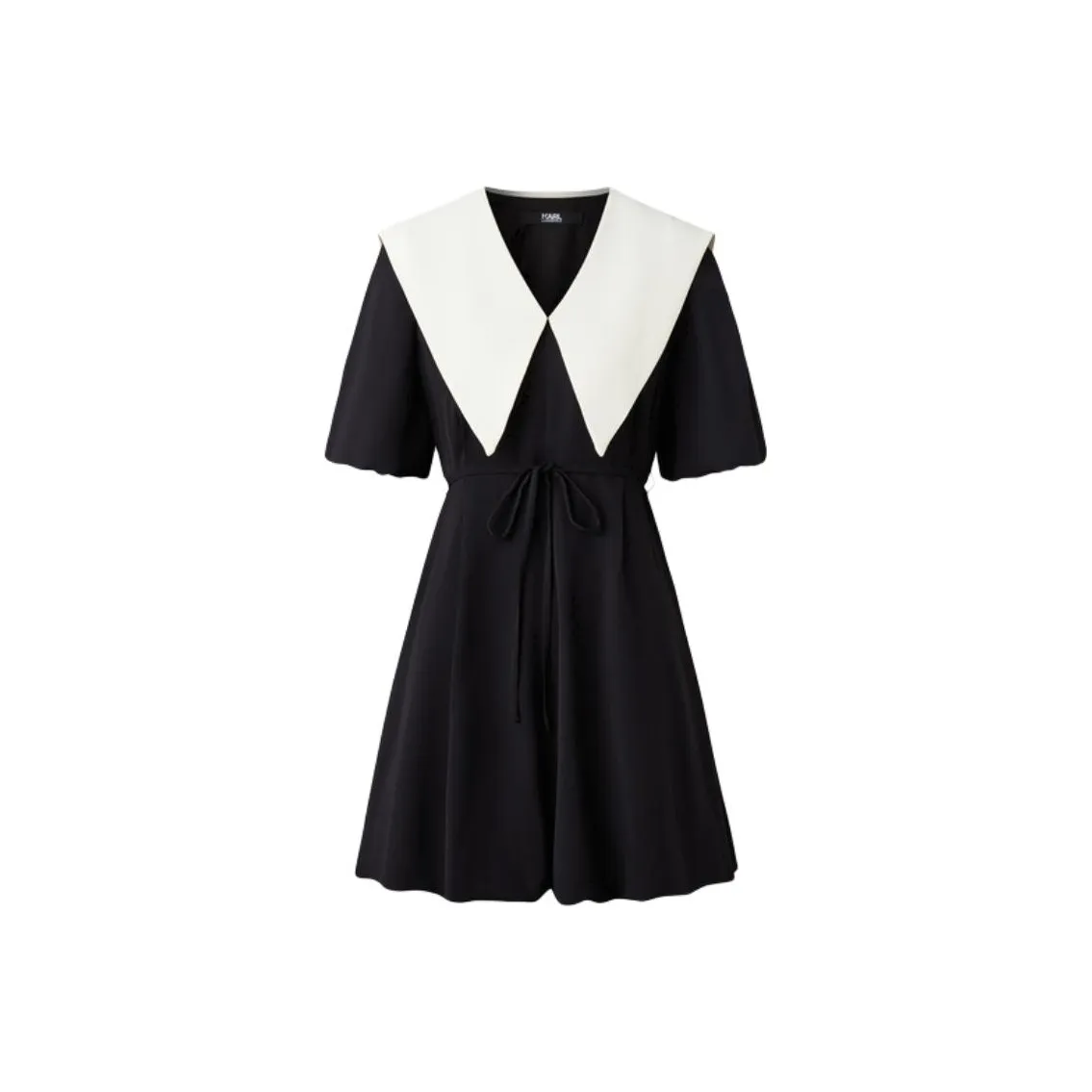 KARL LAGERFELD Короткий рукав Платье Женское Черное