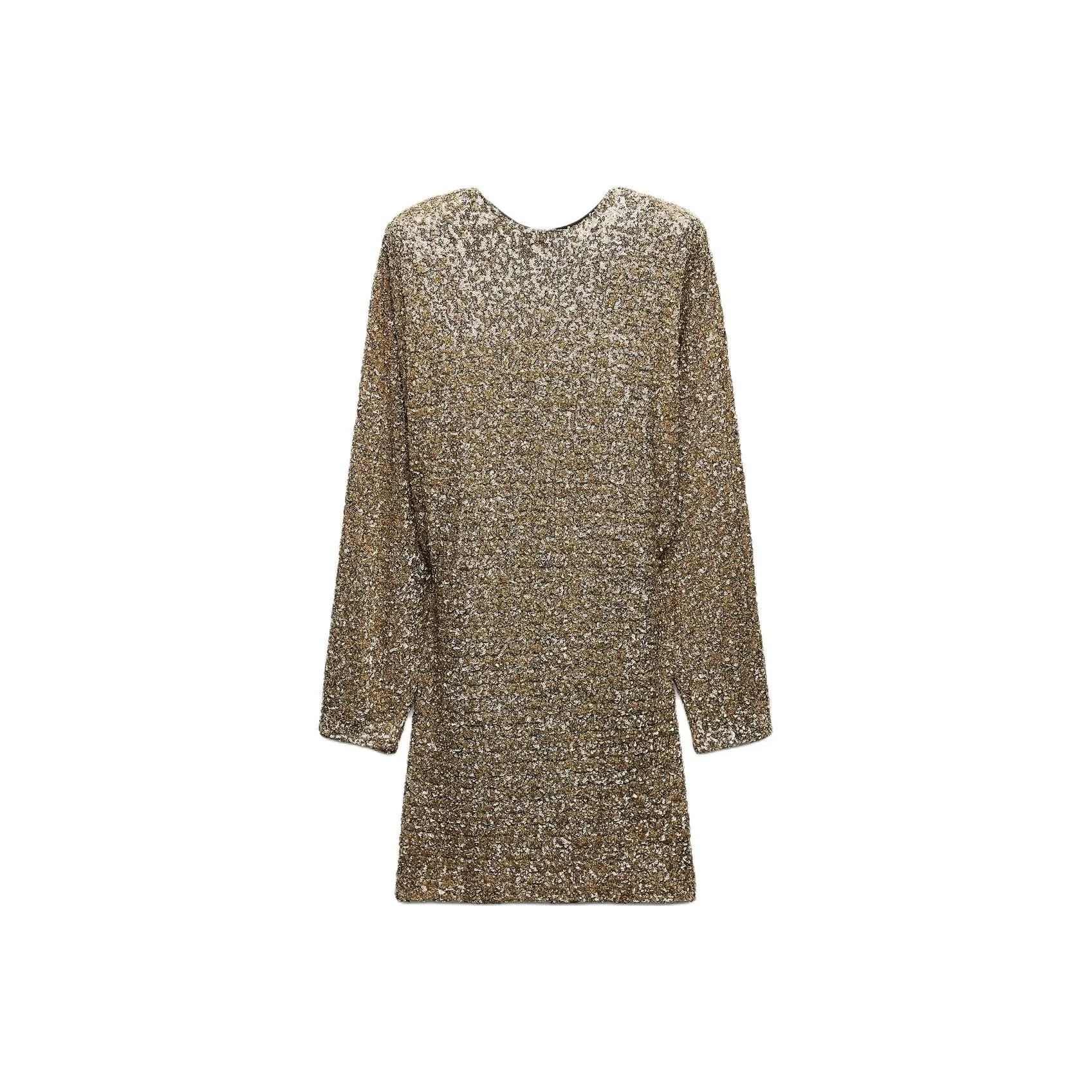 ZARA ZW Series Long Sleeved Dress Women's Gold