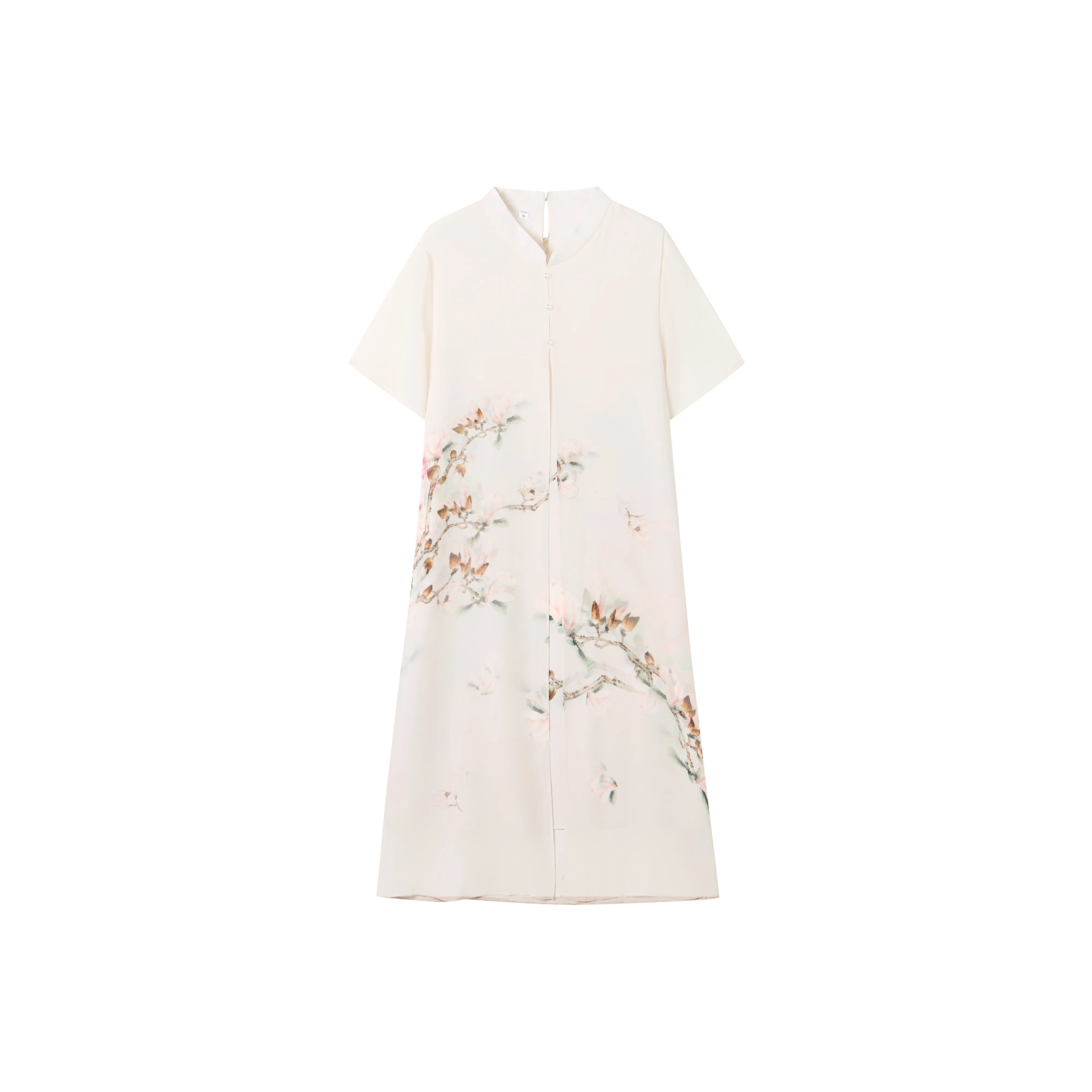 Korean Style Short Sleeved Dress Women's Ecru