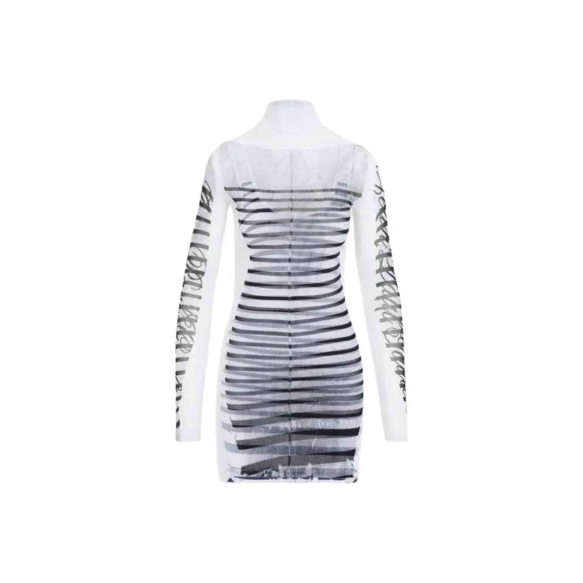 Jean Paul Gaultier Marinère Mesh Striped Mini Dress