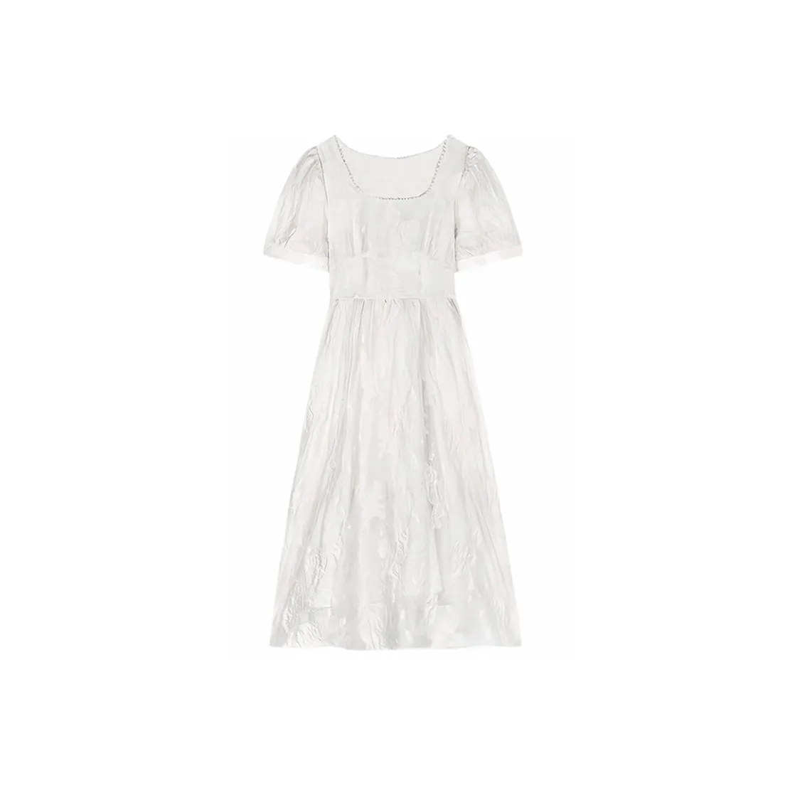 Yvetteclassic Короткий рукав Платье Женское Белое