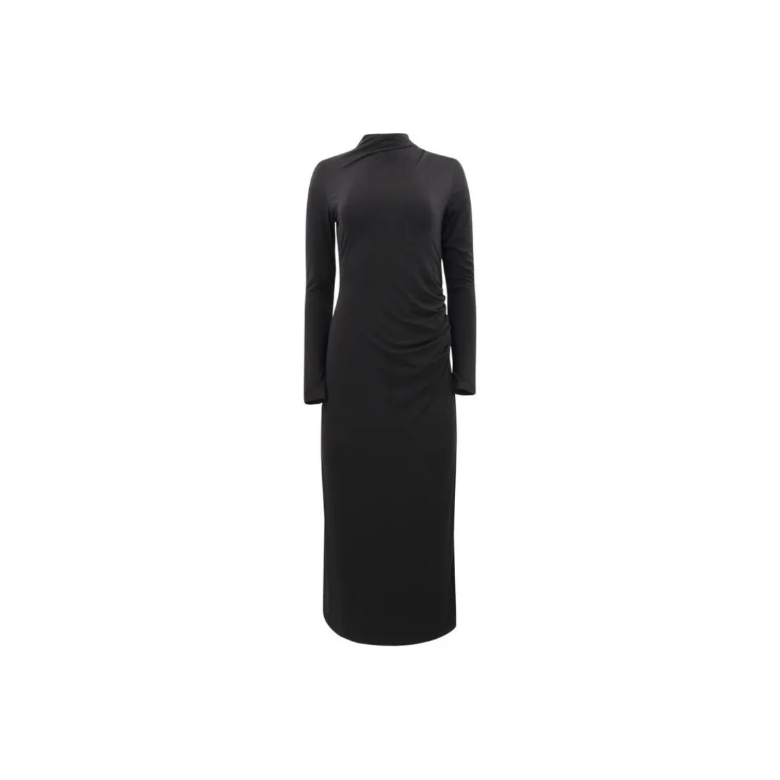 VINCE Ruched detail Flared Midi Dress