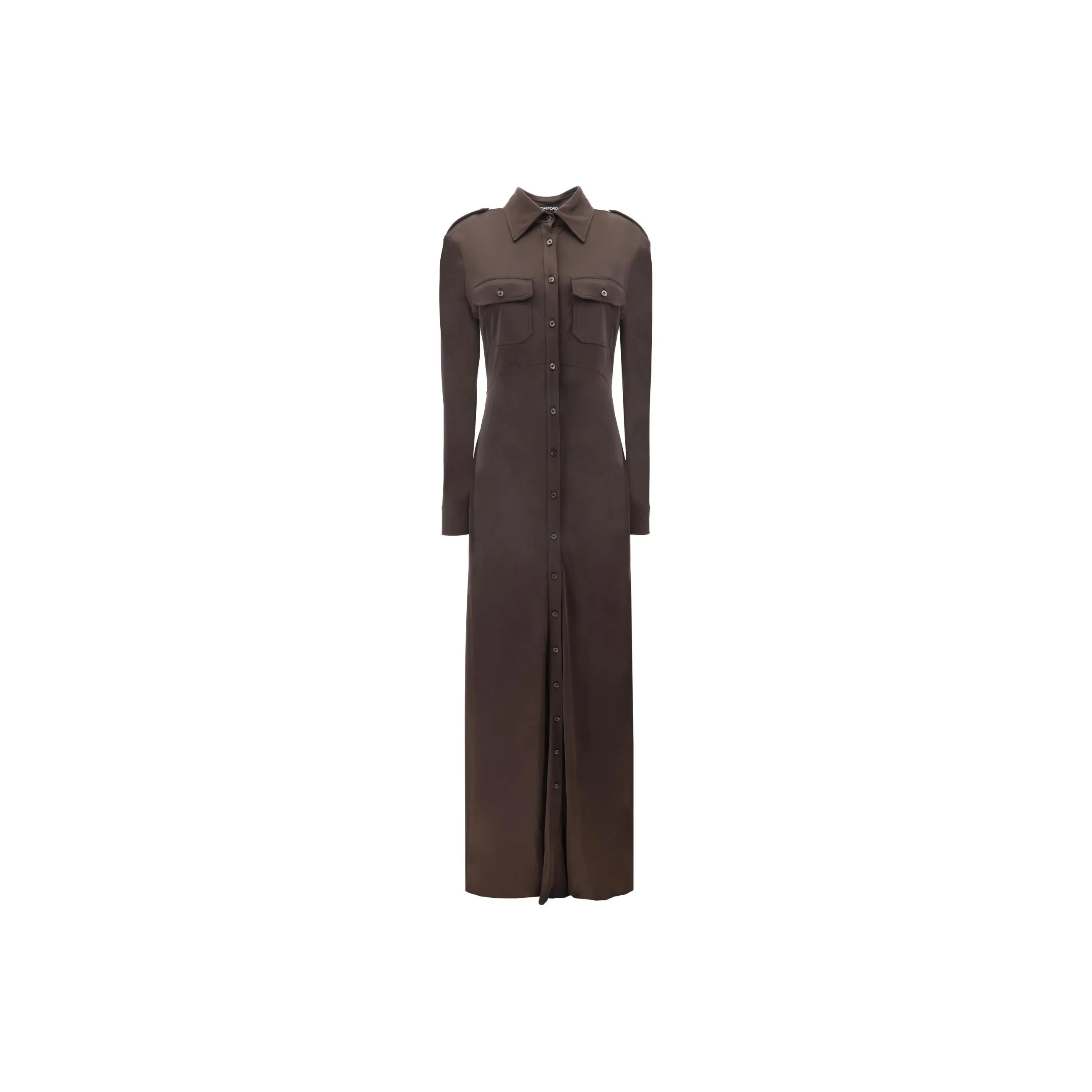 TOM FORD Shimmery Jersey Long Shirt Dress
