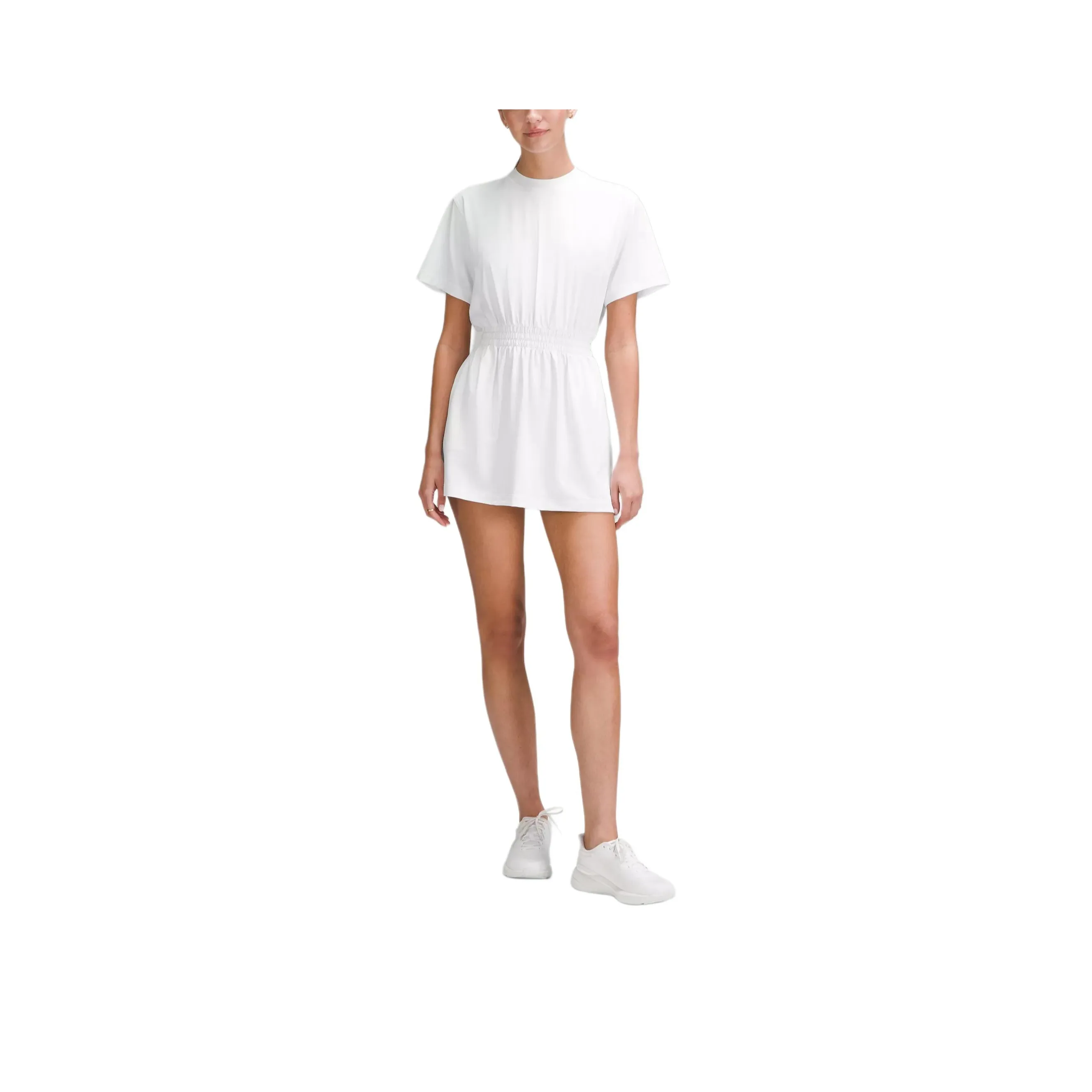 Lululemon Smocked-Waist Short-Sleeved Dresses Women's