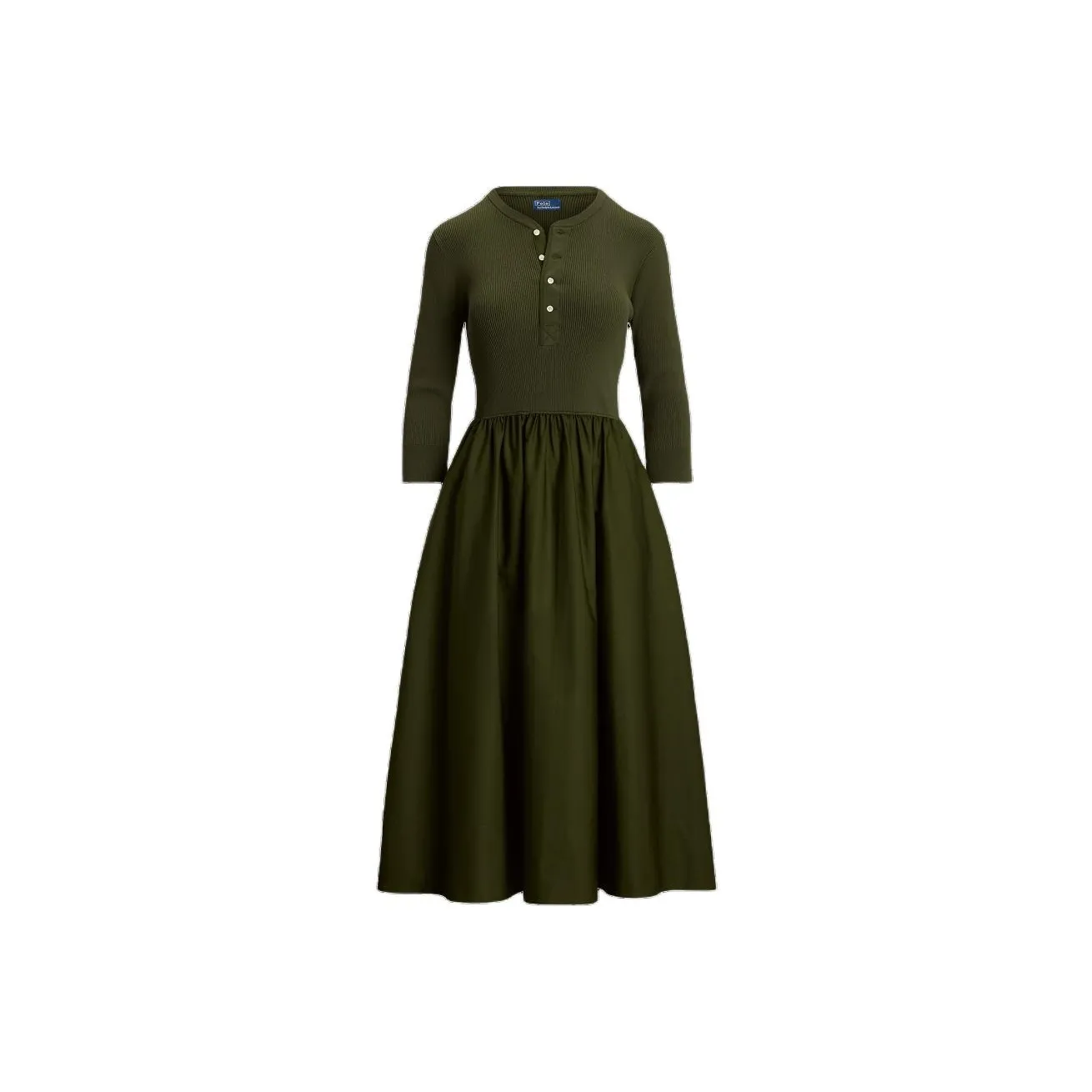 Polo Ralph Lauren Long Sleeved Dress Women's Olive Green