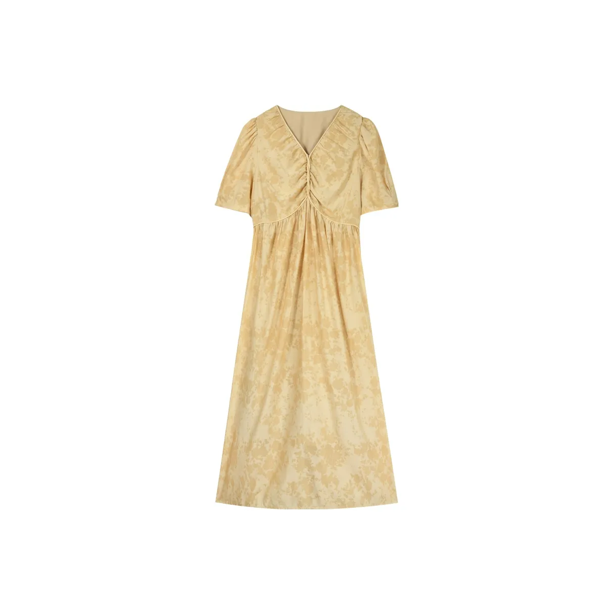 MISHOW Короткое платье с короткими рукавами женское цвет желтая гардения