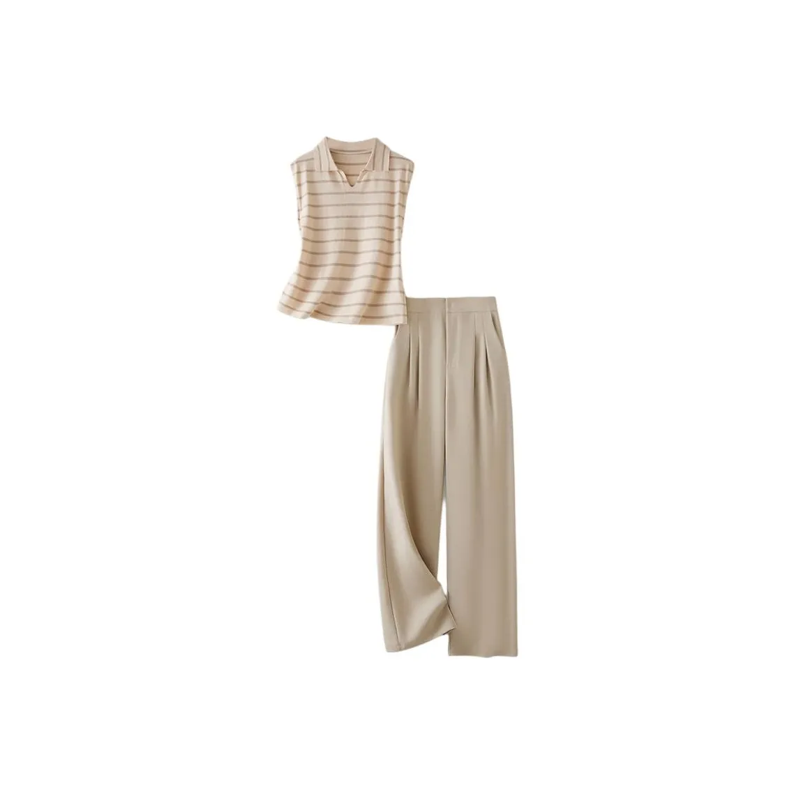 IHIMI Casual Suit Women's Beige Apricot