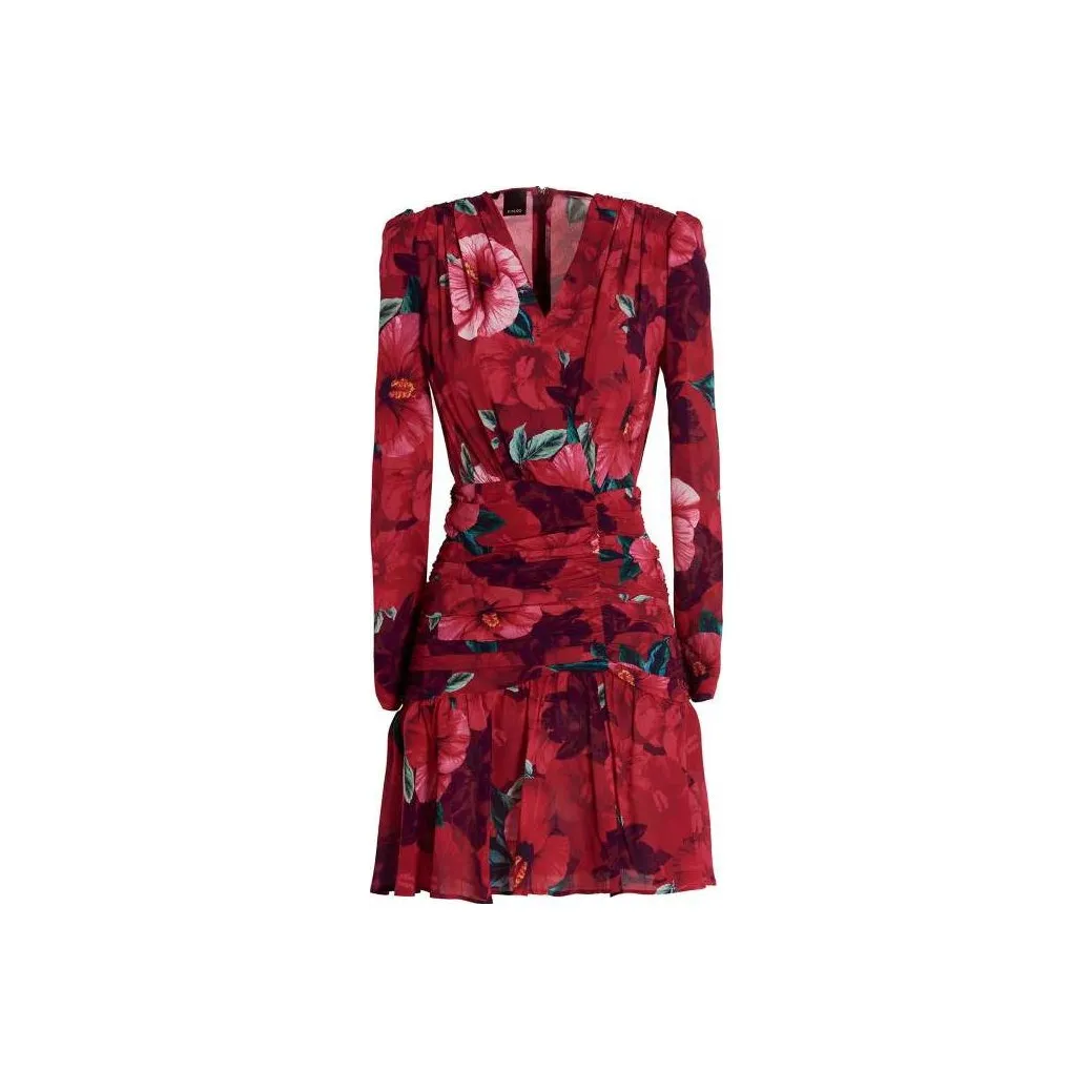 PINKO Long Sleeved Dress Women's Red