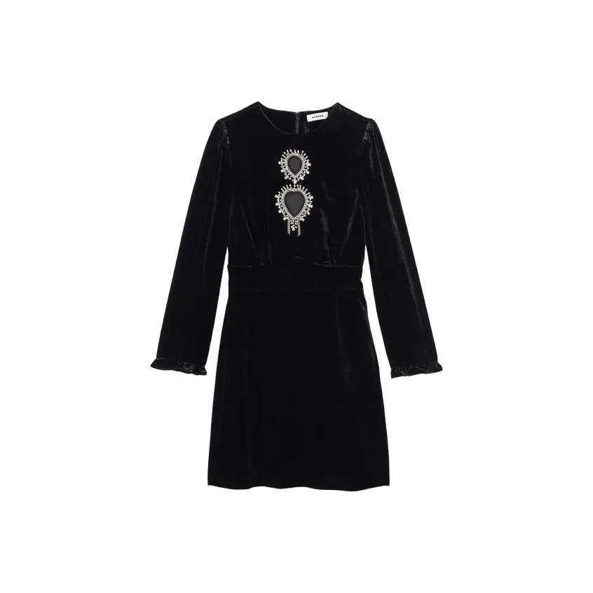 Sandro Long Sleeved Dresses Women's Black